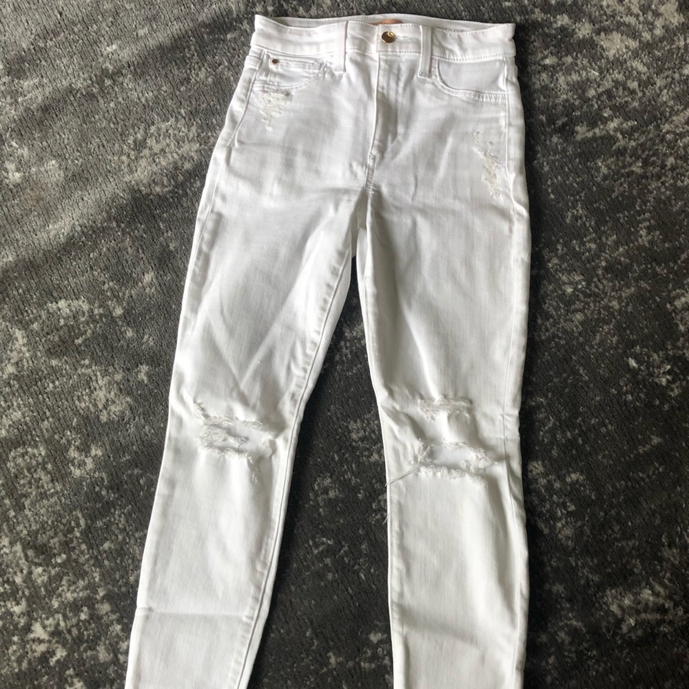 Joes jeans brand- white distressed denim
